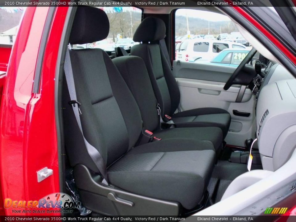 2010 Chevrolet Silverado 3500HD Work Truck Regular Cab 4x4 Dually Victory Red / Dark Titanium Photo #18