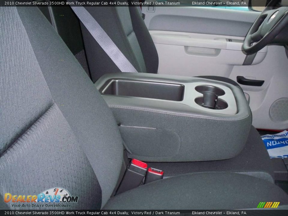 2010 Chevrolet Silverado 3500HD Work Truck Regular Cab 4x4 Dually Victory Red / Dark Titanium Photo #19