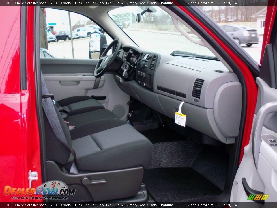 2010 Chevrolet Silverado 3500HD Work Truck Regular Cab 4x4 Dually Victory Red / Dark Titanium Photo #20