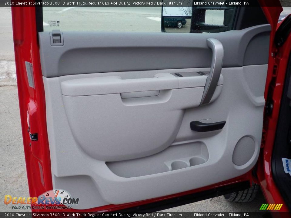 2010 Chevrolet Silverado 3500HD Work Truck Regular Cab 4x4 Dually Victory Red / Dark Titanium Photo #21