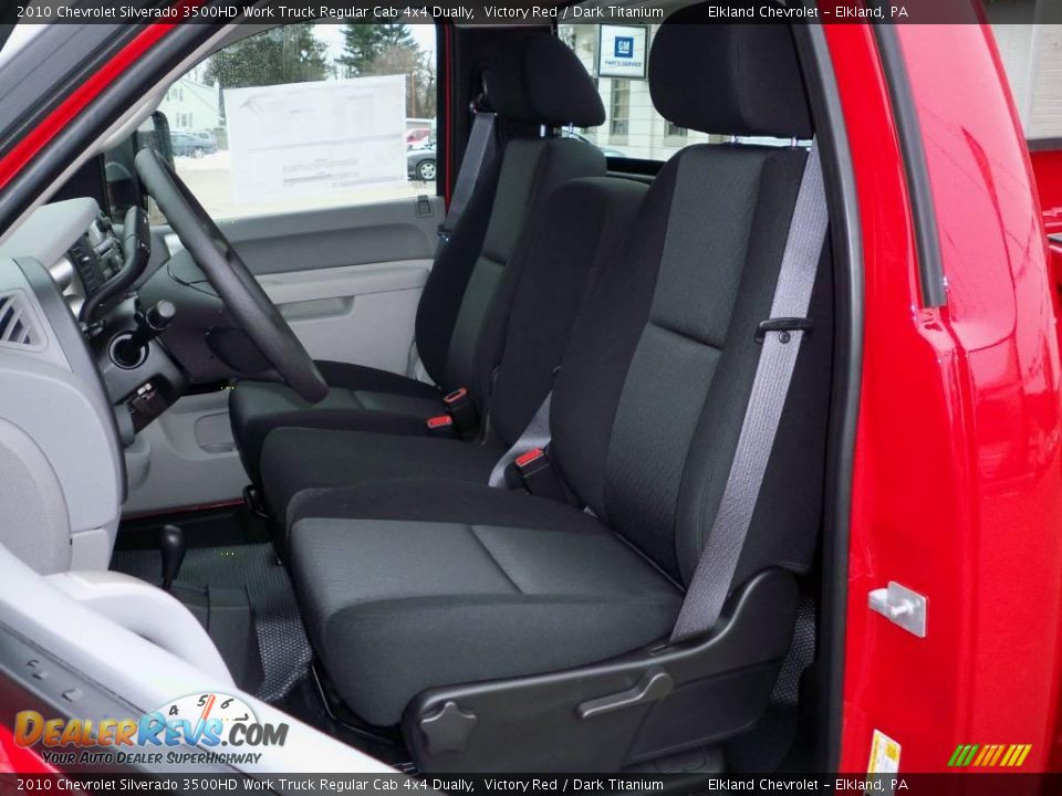 2010 Chevrolet Silverado 3500HD Work Truck Regular Cab 4x4 Dually Victory Red / Dark Titanium Photo #22