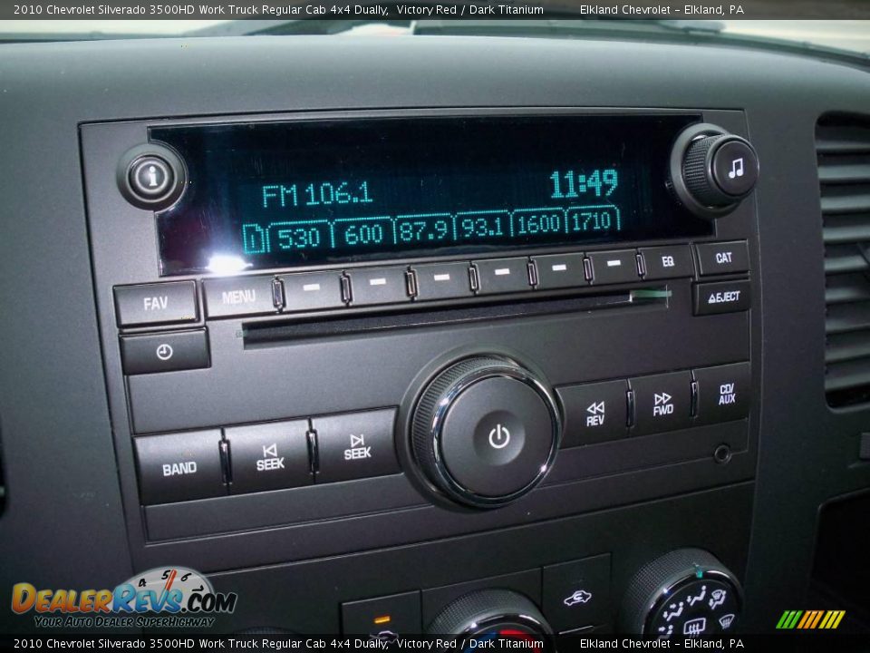 2010 Chevrolet Silverado 3500HD Work Truck Regular Cab 4x4 Dually Victory Red / Dark Titanium Photo #29