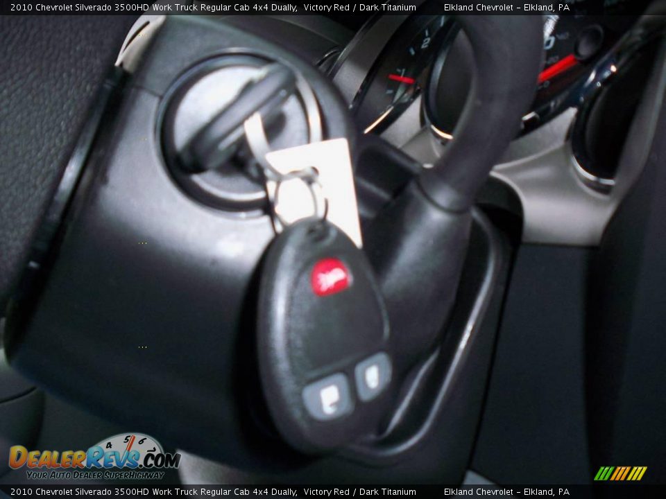 2010 Chevrolet Silverado 3500HD Work Truck Regular Cab 4x4 Dually Victory Red / Dark Titanium Photo #31