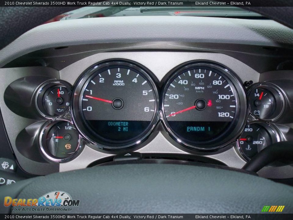 2010 Chevrolet Silverado 3500HD Work Truck Regular Cab 4x4 Dually Victory Red / Dark Titanium Photo #35