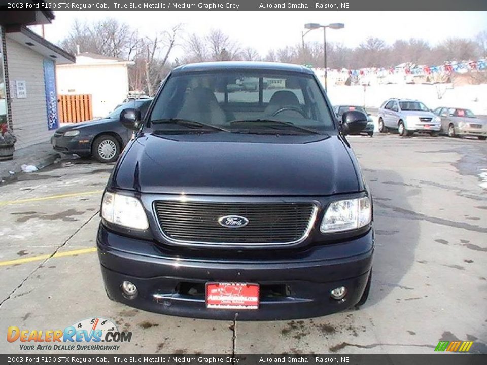 2003 Ford F150 STX Regular Cab True Blue Metallic / Medium Graphite Grey Photo #6