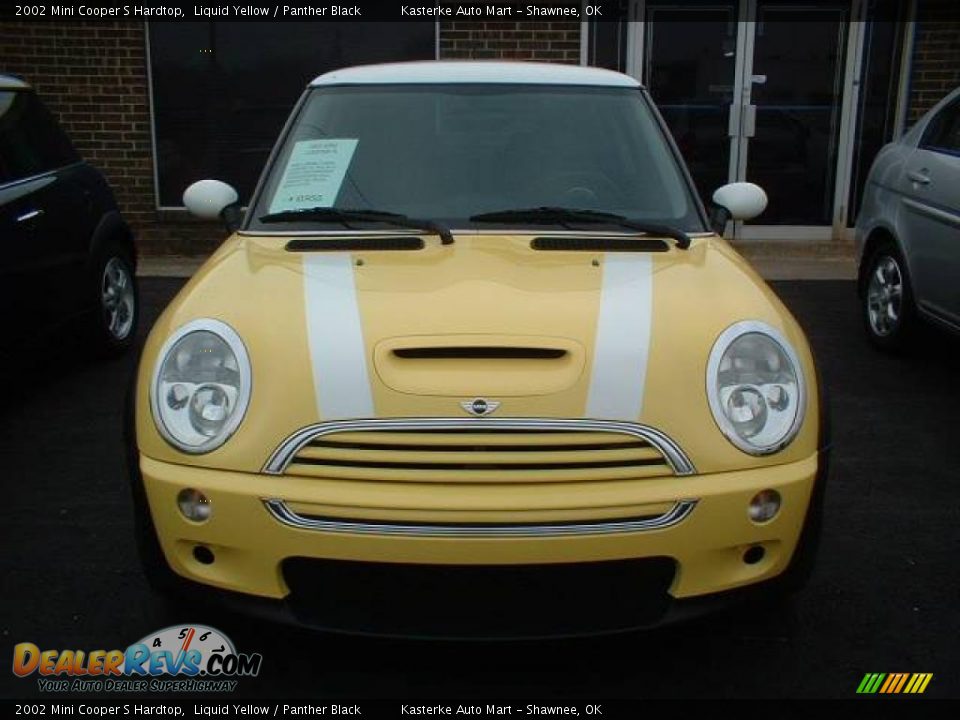 2002 Mini Cooper S Hardtop Liquid Yellow / Panther Black Photo #2