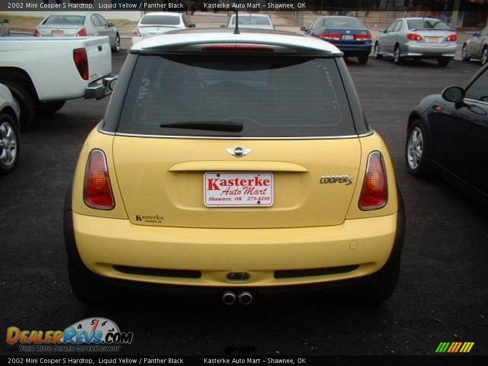 2002 Mini Cooper S Hardtop Liquid Yellow / Panther Black Photo #4