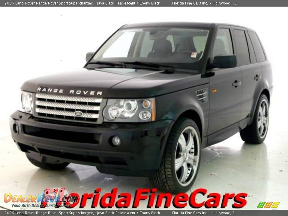 2006 Land Rover Range Rover Sport Supercharged Java Black Pearlescent / Ebony Black Photo #1