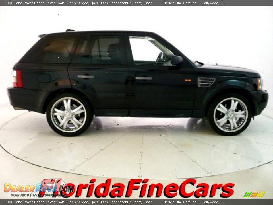 2006 Land Rover Range Rover Sport Supercharged Java Black Pearlescent / Ebony Black Photo #4