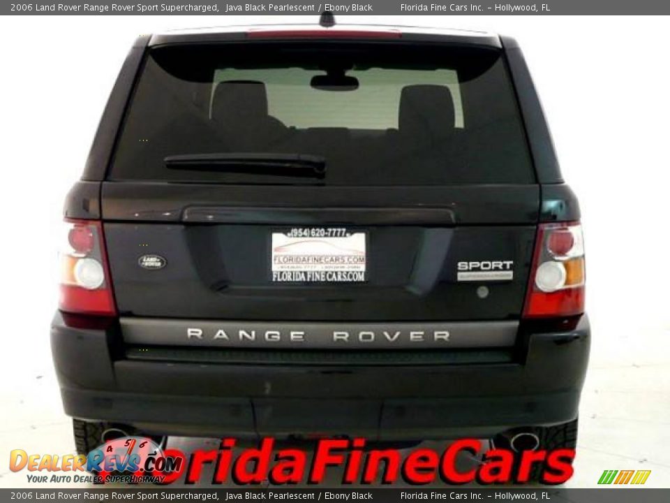 2006 Land Rover Range Rover Sport Supercharged Java Black Pearlescent / Ebony Black Photo #6