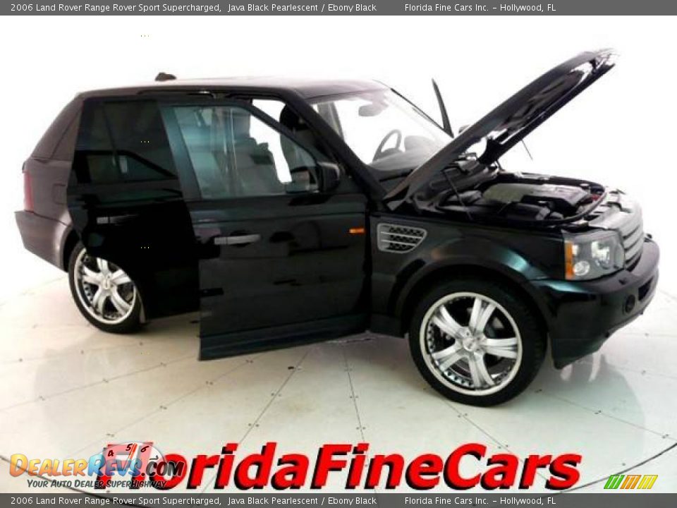 2006 Land Rover Range Rover Sport Supercharged Java Black Pearlescent / Ebony Black Photo #7