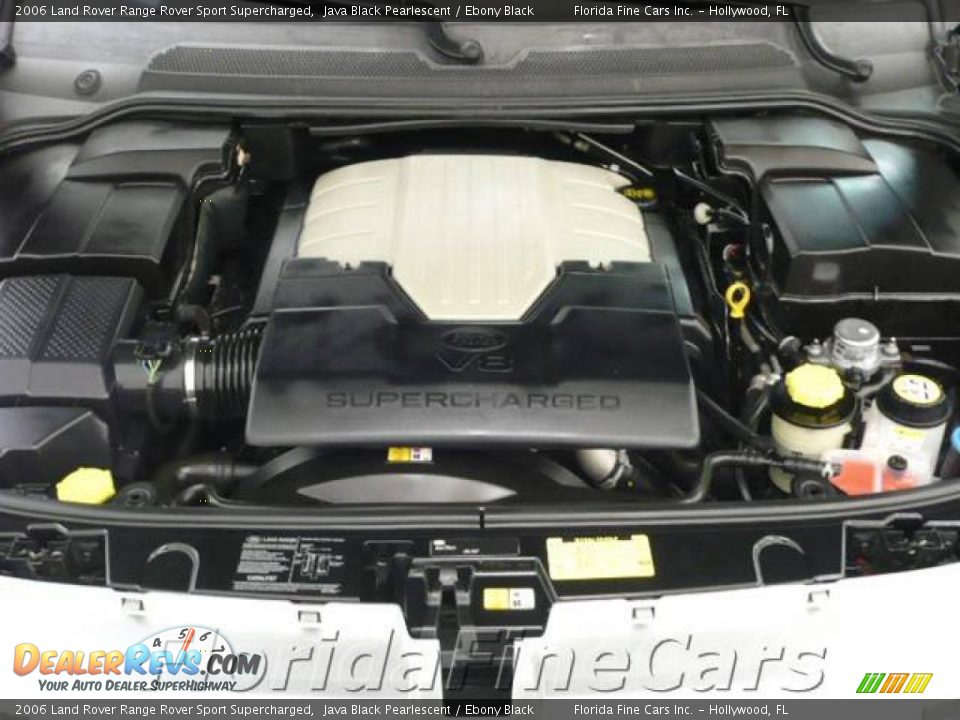 2006 Land Rover Range Rover Sport Supercharged Java Black Pearlescent / Ebony Black Photo #9