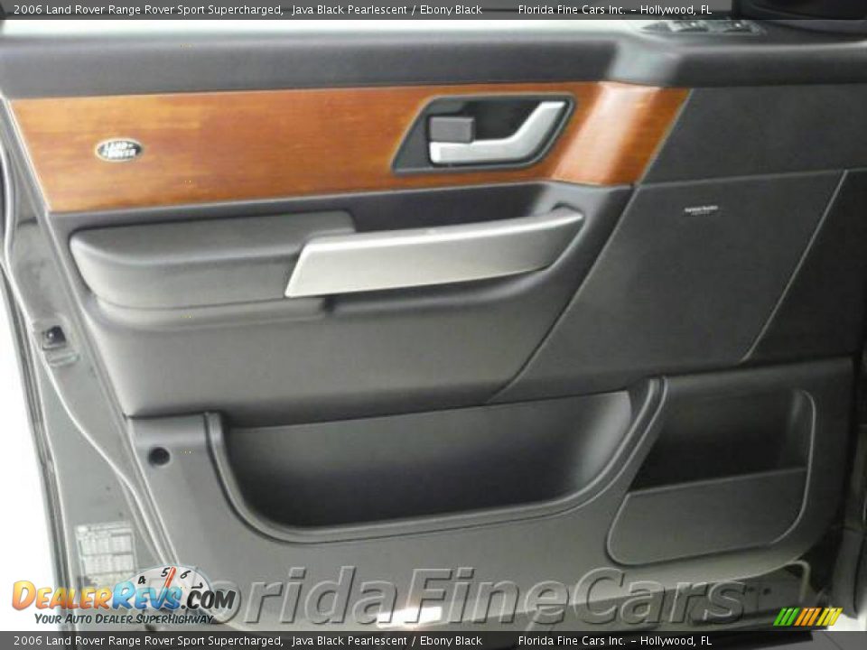 2006 Land Rover Range Rover Sport Supercharged Java Black Pearlescent / Ebony Black Photo #12