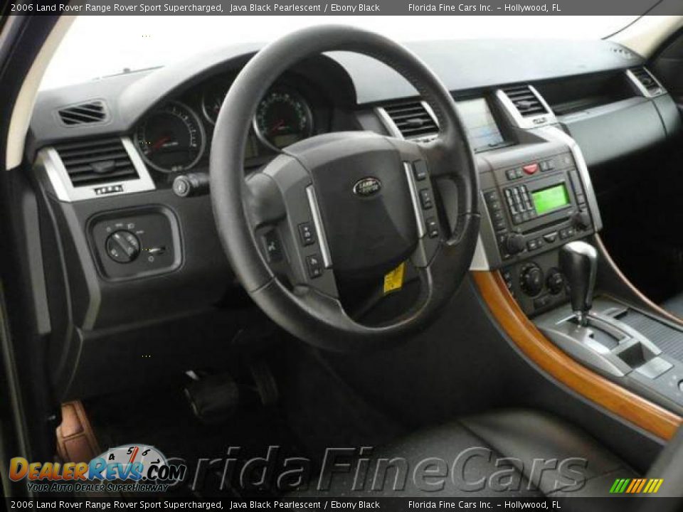 2006 Land Rover Range Rover Sport Supercharged Java Black Pearlescent / Ebony Black Photo #13