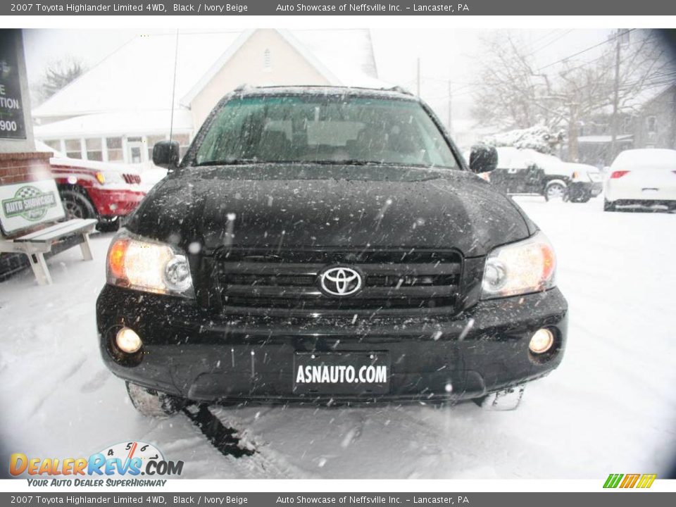 2007 Toyota Highlander Limited 4WD Black / Ivory Beige Photo #2