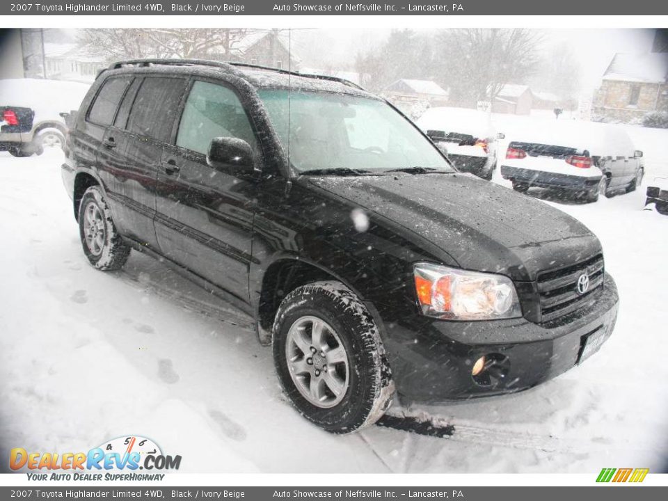 2007 Toyota Highlander Limited 4WD Black / Ivory Beige Photo #3