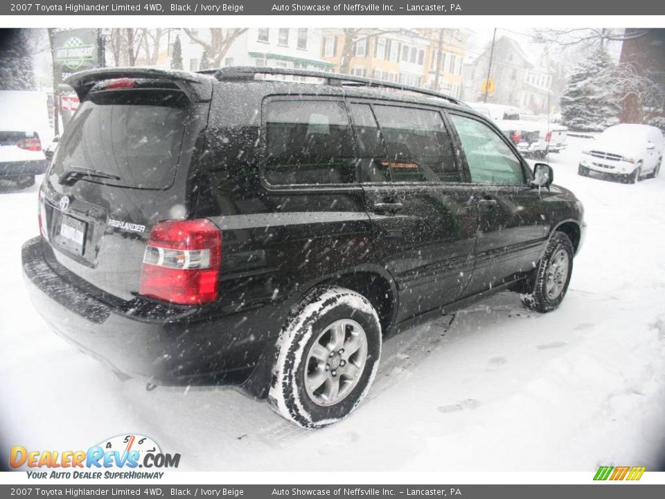 2007 Toyota Highlander Limited 4WD Black / Ivory Beige Photo #4