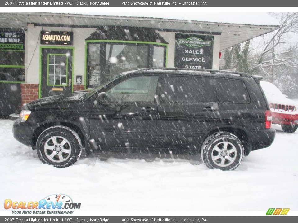 2007 Toyota Highlander Limited 4WD Black / Ivory Beige Photo #6
