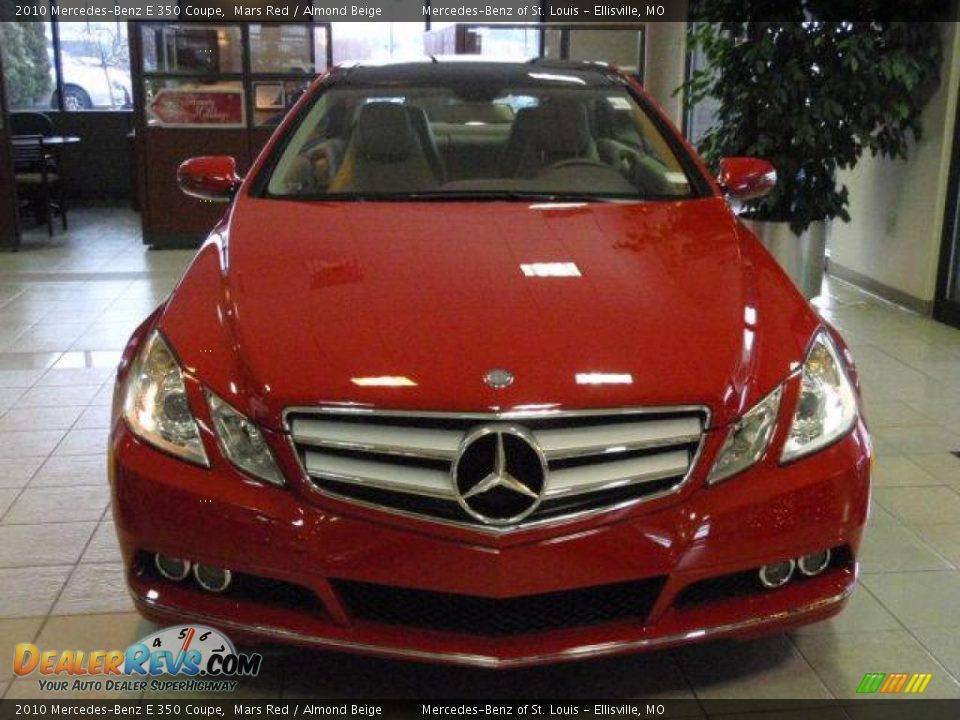 2010 Mercedes-Benz E 350 Coupe Mars Red / Almond Beige Photo #2