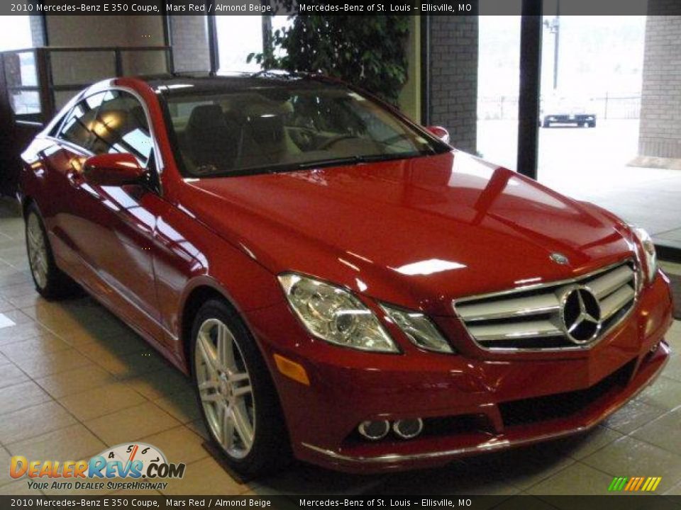 2010 Mercedes-Benz E 350 Coupe Mars Red / Almond Beige Photo #3