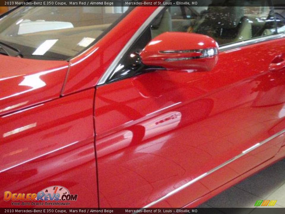 2010 Mercedes-Benz E 350 Coupe Mars Red / Almond Beige Photo #7
