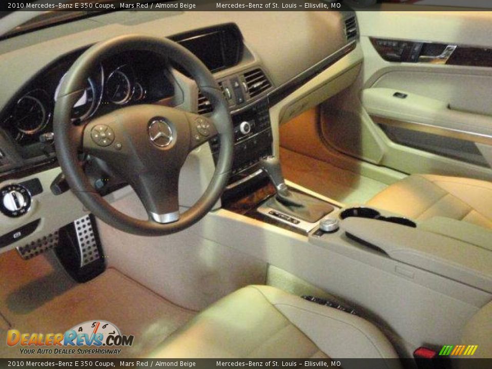 2010 Mercedes-Benz E 350 Coupe Mars Red / Almond Beige Photo #9