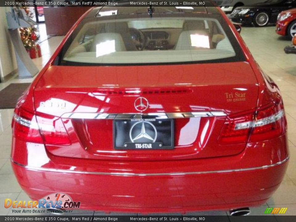2010 Mercedes-Benz E 350 Coupe Mars Red / Almond Beige Photo #16