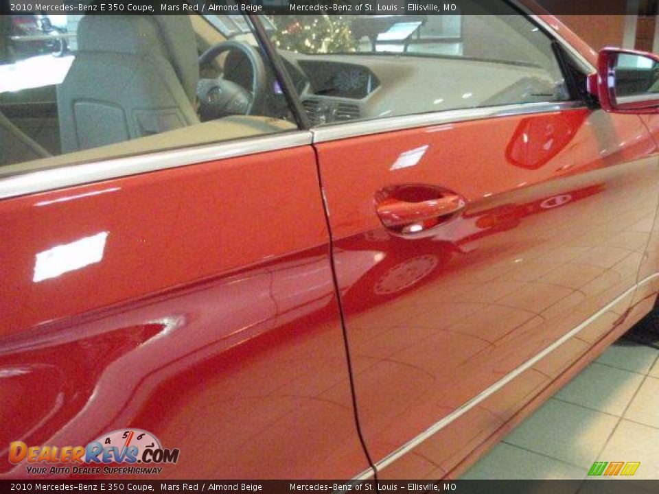 2010 Mercedes-Benz E 350 Coupe Mars Red / Almond Beige Photo #20