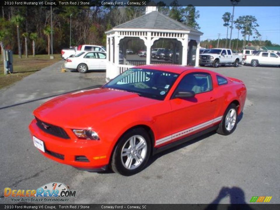 2010 Ford Mustang V6 Coupe Torch Red / Stone Photo #1