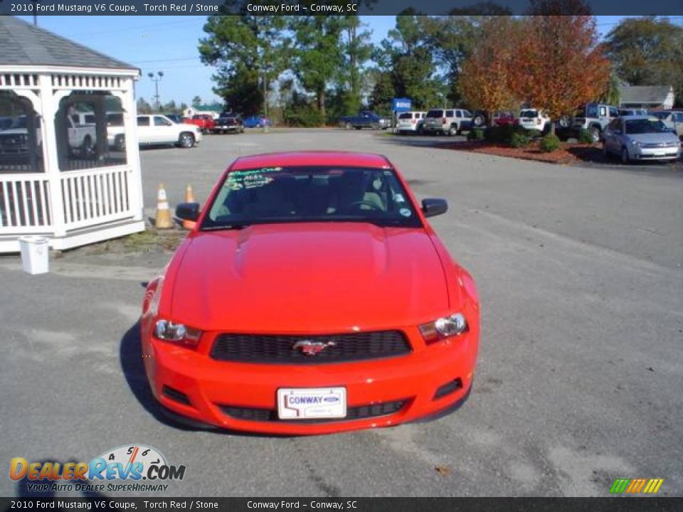 2010 Ford Mustang V6 Coupe Torch Red / Stone Photo #2