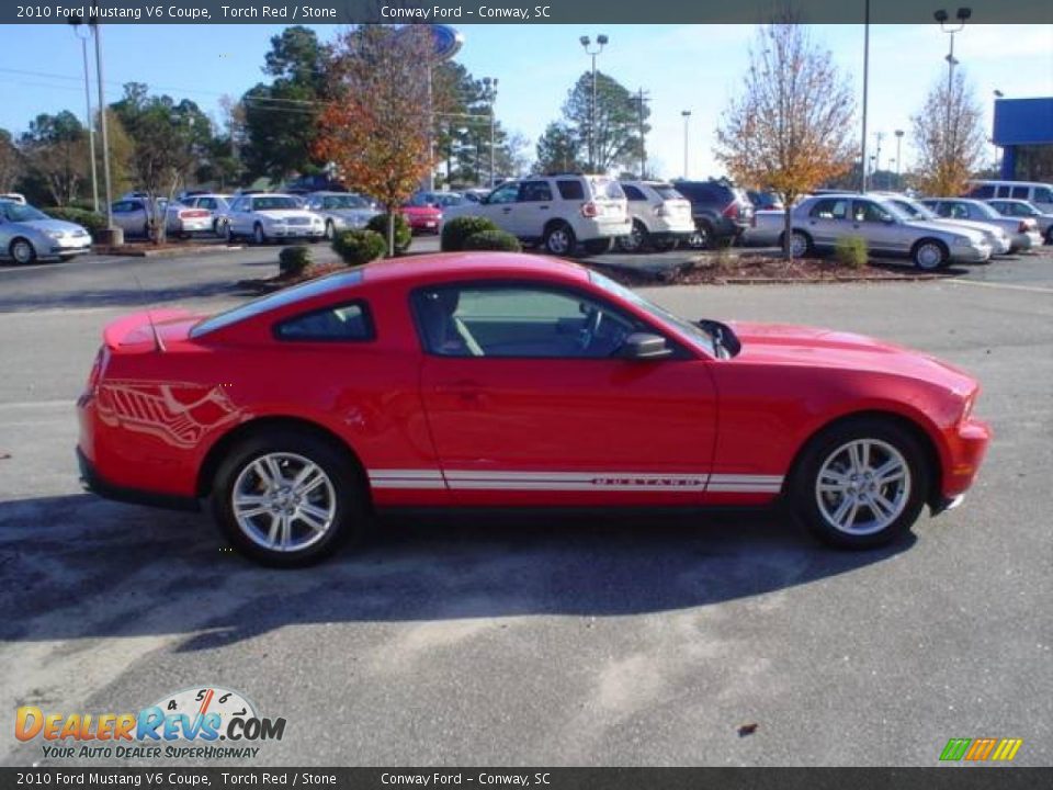 2010 Ford Mustang V6 Coupe Torch Red / Stone Photo #4