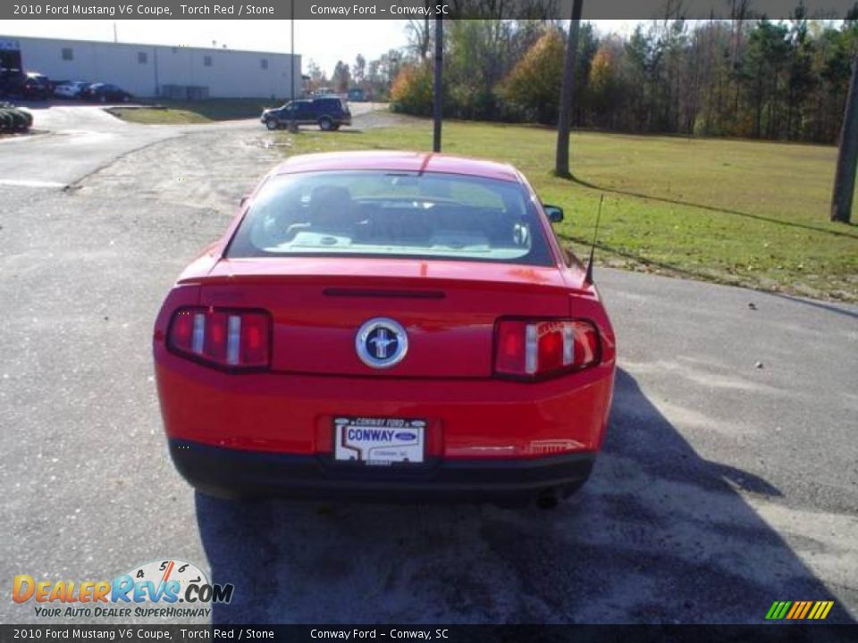 2010 Ford Mustang V6 Coupe Torch Red / Stone Photo #6