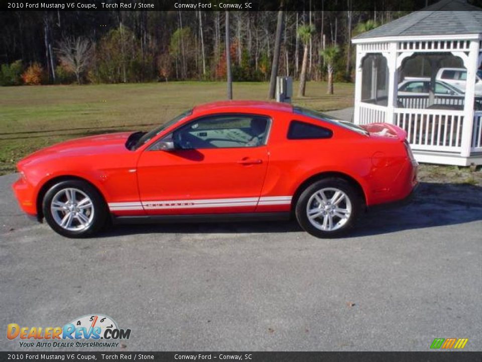 2010 Ford Mustang V6 Coupe Torch Red / Stone Photo #8