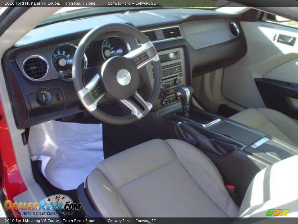 2010 Ford Mustang V6 Coupe Torch Red / Stone Photo #22