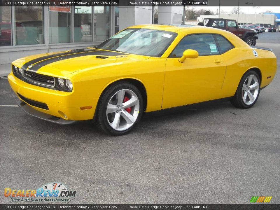 2010 Dodge Challenger SRT8 Detonator Yellow / Dark Slate Gray Photo #2