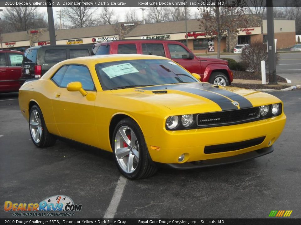 2010 Dodge Challenger SRT8 Detonator Yellow / Dark Slate Gray Photo #4