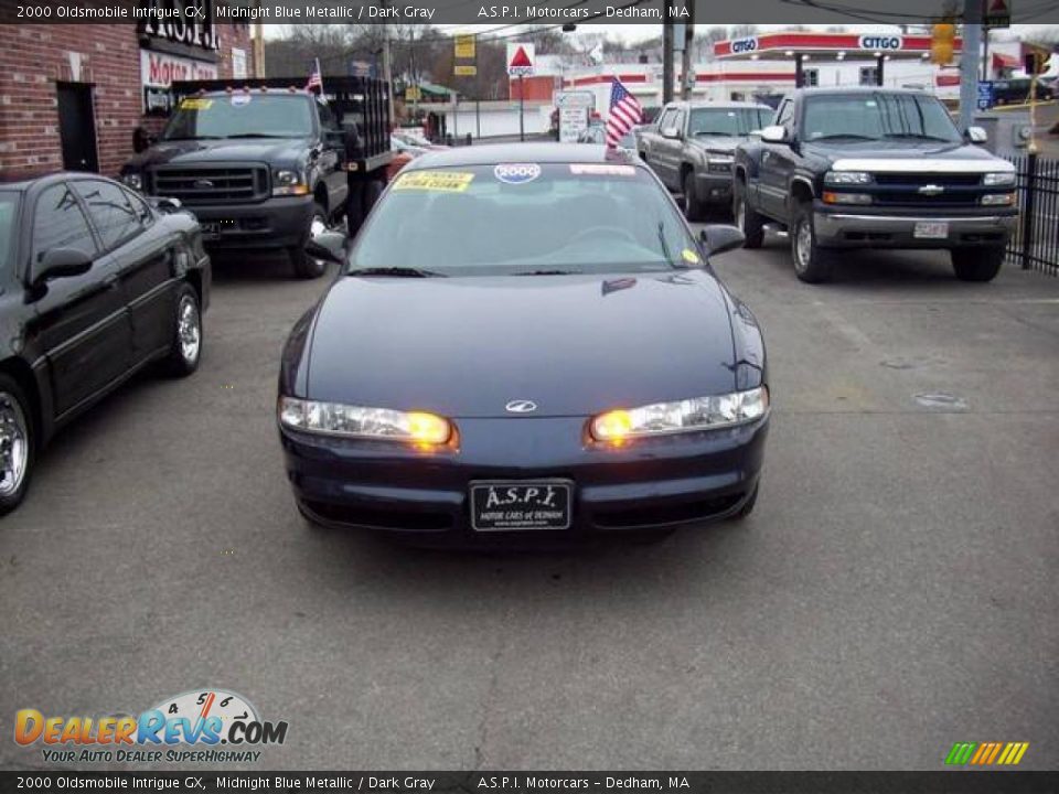 2000 Oldsmobile Intrigue GX Midnight Blue Metallic / Dark Gray Photo #2
