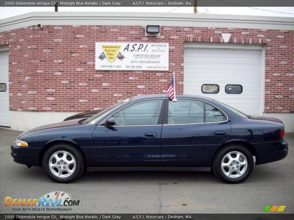 2000 Oldsmobile Intrigue GX Midnight Blue Metallic / Dark Gray Photo #3