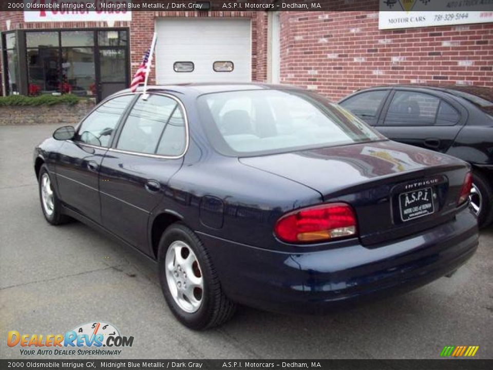 2000 Oldsmobile Intrigue GX Midnight Blue Metallic / Dark Gray Photo #4
