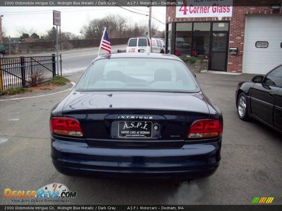 2000 Oldsmobile Intrigue GX Midnight Blue Metallic / Dark Gray Photo #5