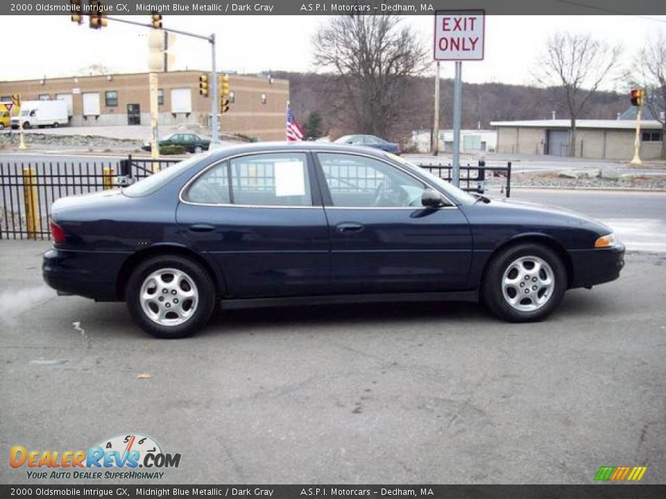 2000 Oldsmobile Intrigue GX Midnight Blue Metallic / Dark Gray Photo #7