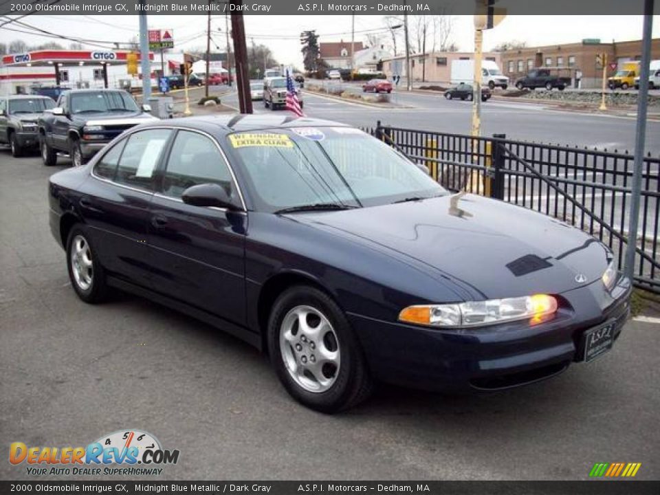 2000 Oldsmobile Intrigue GX Midnight Blue Metallic / Dark Gray Photo #8