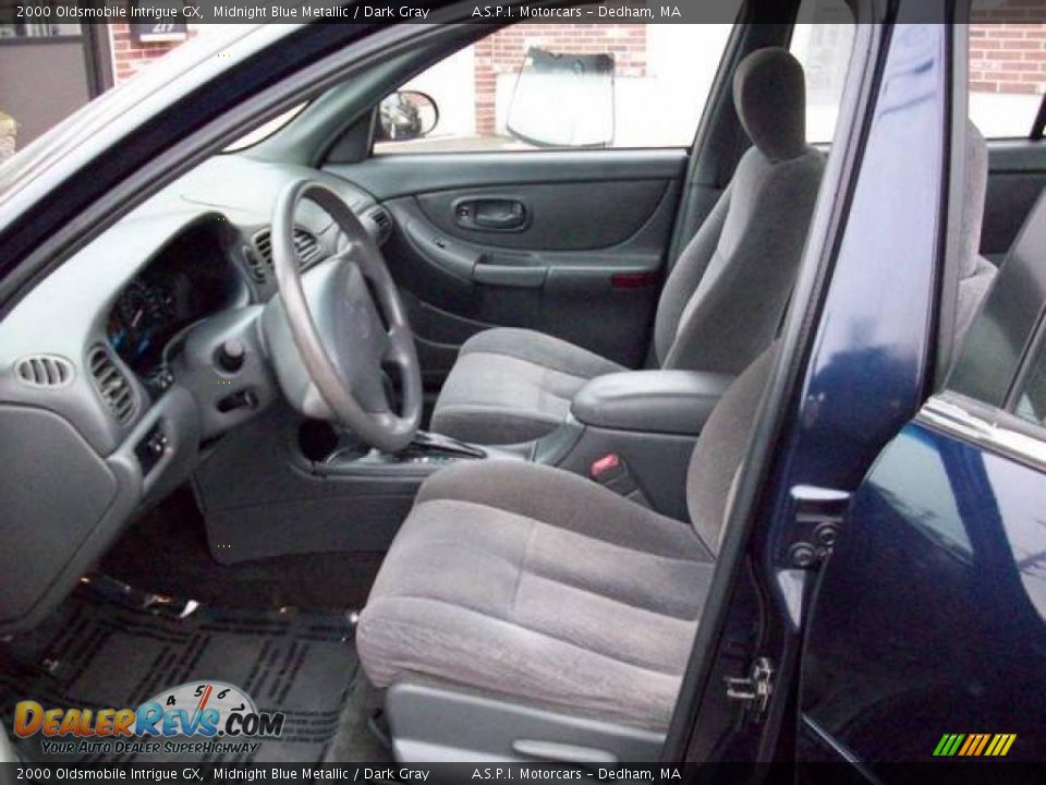 2000 Oldsmobile Intrigue GX Midnight Blue Metallic / Dark Gray Photo #10