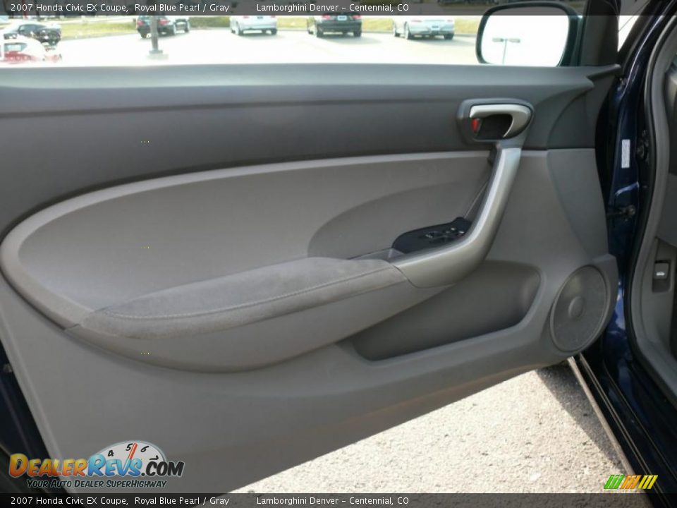 2007 Honda Civic EX Coupe Royal Blue Pearl / Gray Photo #10