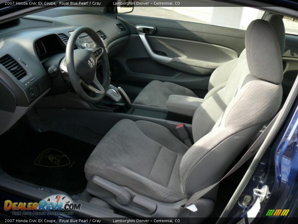 2007 Honda Civic EX Coupe Royal Blue Pearl / Gray Photo #11