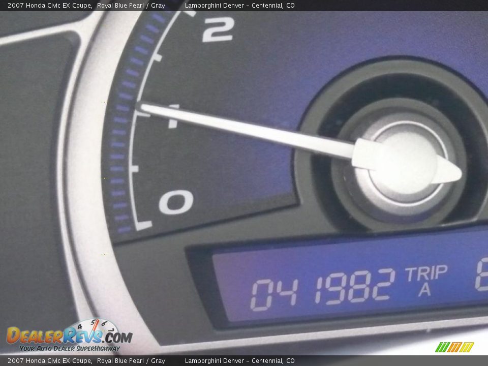 2007 Honda Civic EX Coupe Royal Blue Pearl / Gray Photo #13