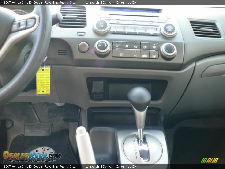 2007 Honda Civic EX Coupe Royal Blue Pearl / Gray Photo #15