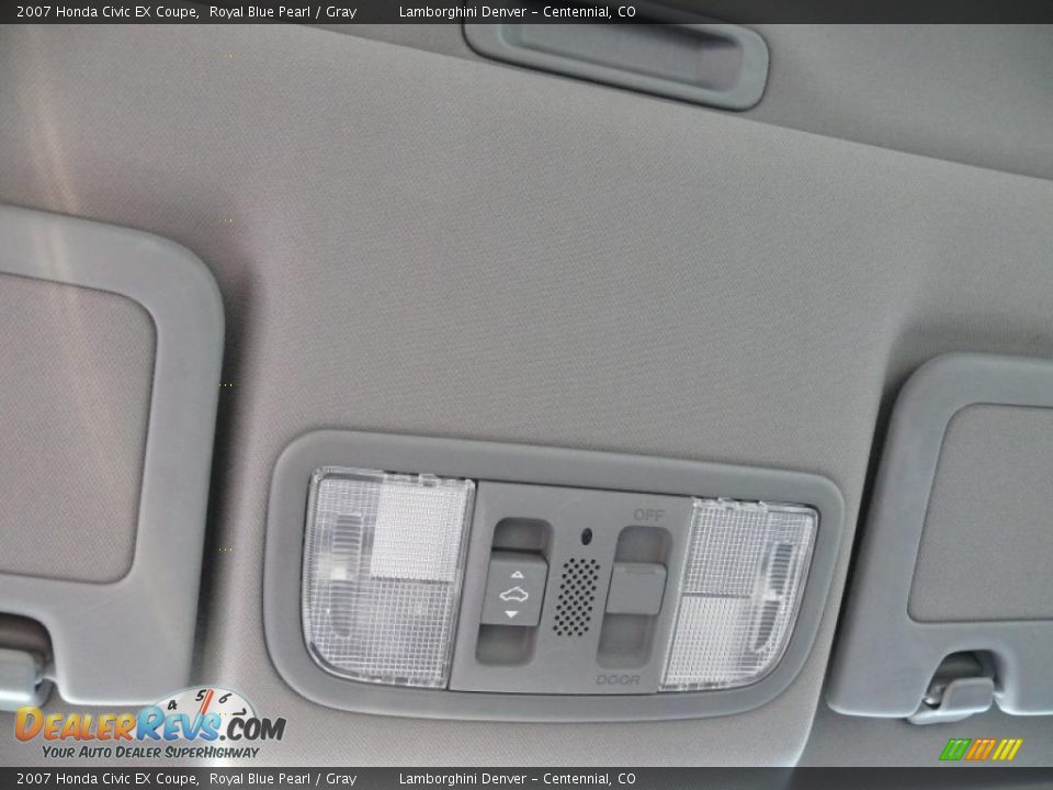2007 Honda Civic EX Coupe Royal Blue Pearl / Gray Photo #16