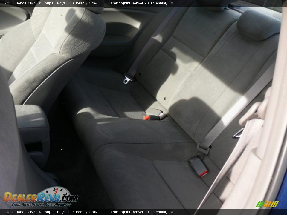 2007 Honda Civic EX Coupe Royal Blue Pearl / Gray Photo #17