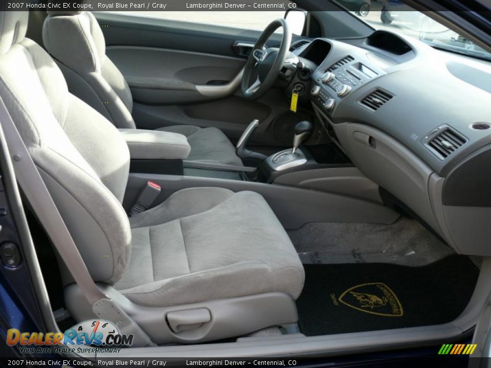 2007 Honda Civic EX Coupe Royal Blue Pearl / Gray Photo #19